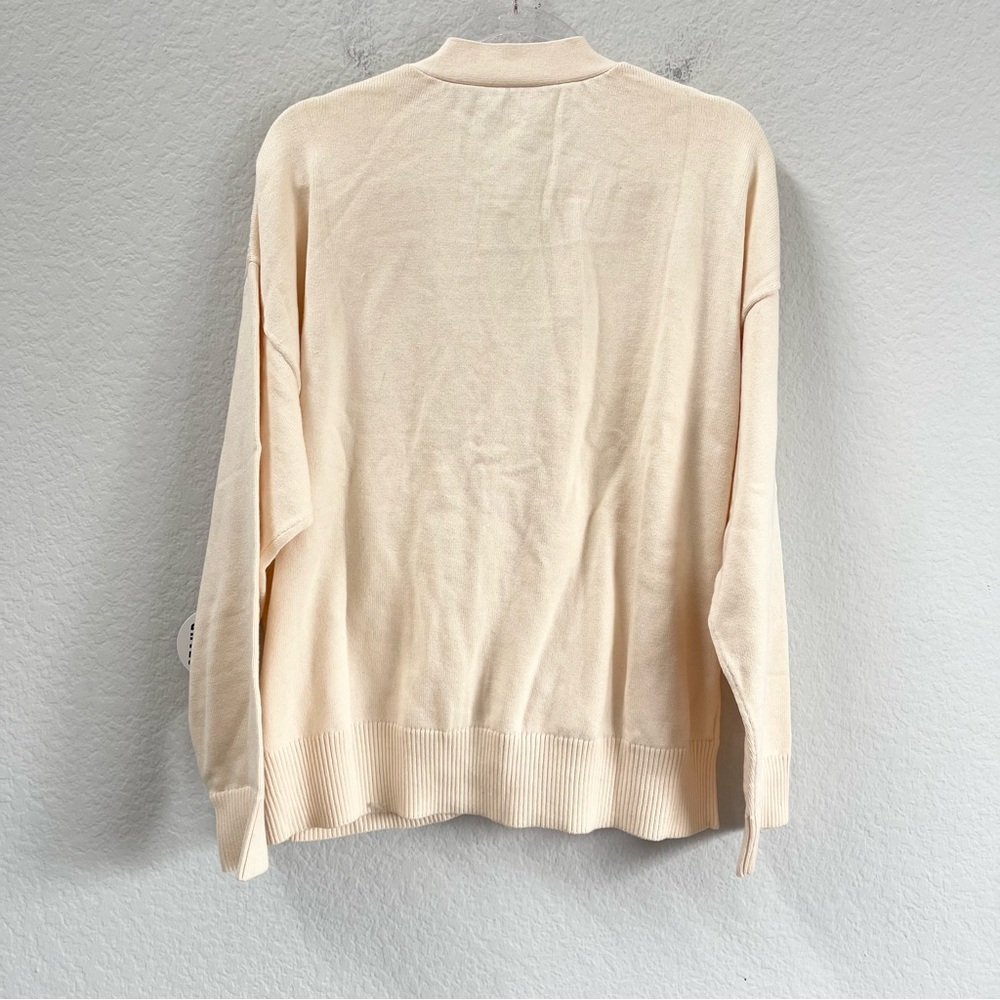 STAUD Paola Cardigan Cream Size XL - Picture 3 of 6